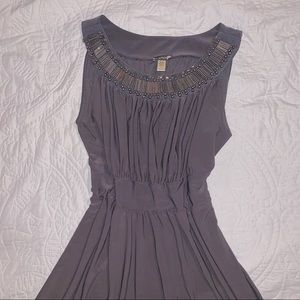 High neck detailed sleeveless long black dress